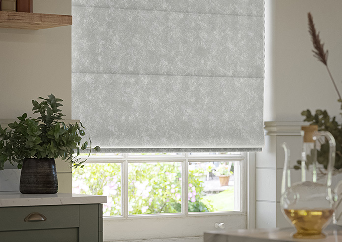 Caen Chenille, Old Silver - Twist&Fit Roman Blind - Image 5